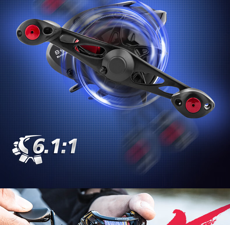 GW Fuguang Supreme Left-Hand Magnetic Brake Water Drop Wheel, 9-Axis Lure Water Drop Wheel 16