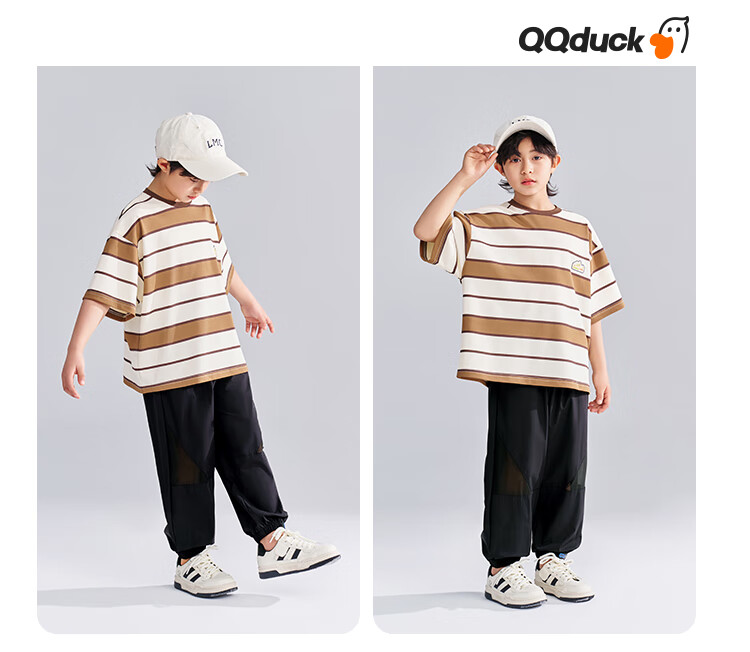 QQ DUCK Children's Clothing, Boys' Summer Mosquito-Repellent Pants, Thin Style, Student And Youth Wear, Irregular Mesh, Black; Size 120 9