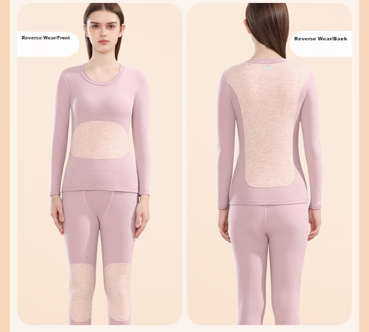 MiiOW 10A Antibacterial Women's Thermal Underwear, Cashmere Silk Patch, Thickened Autumn Top And Bottom, 2025 New Product, Black XL 25