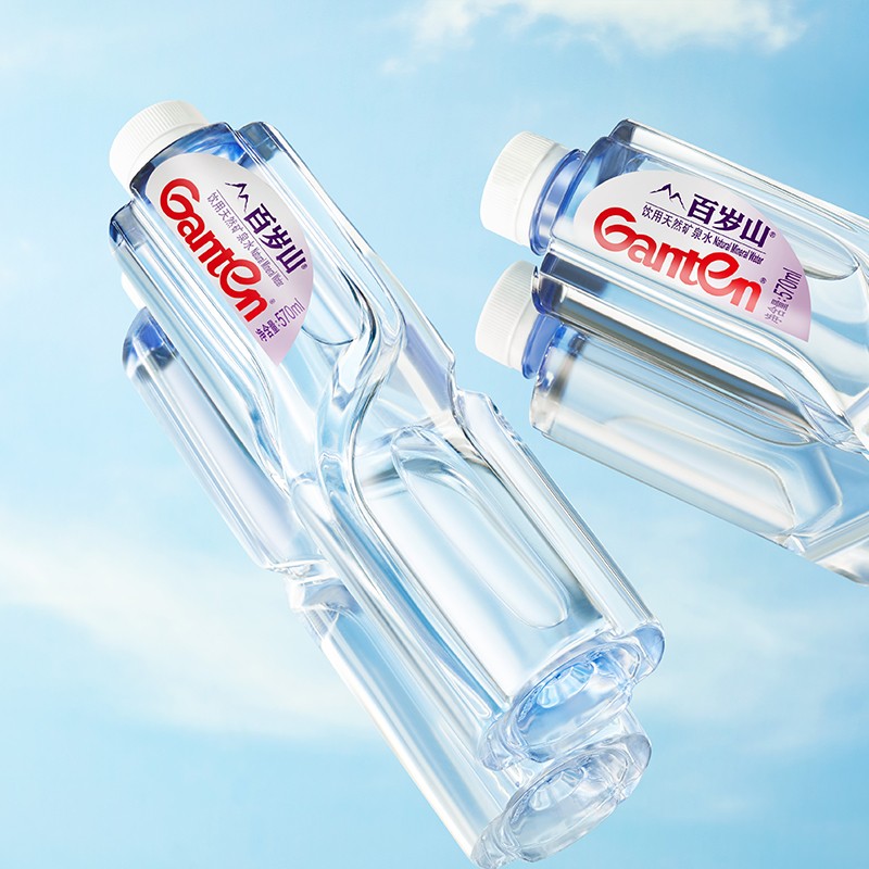 景田 百岁山 天然矿泉水 570ml*24瓶 整箱装 会议办公 家庭健康饮用水