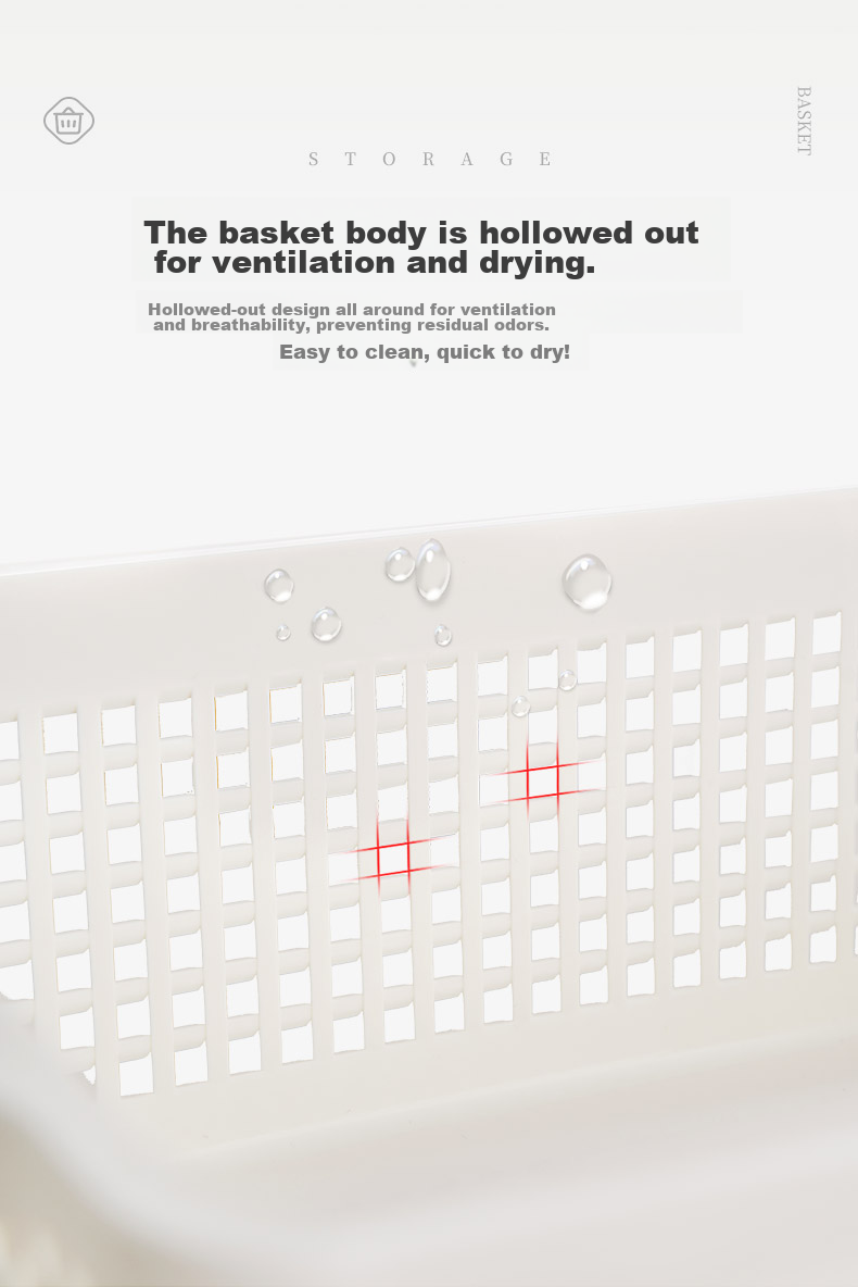 JEKO&JEKO Japanese Plastic Storage Basket, Bathroom Organizer, Toy And Office File Storage Basket, Medium Size, White, Pack of 4 5