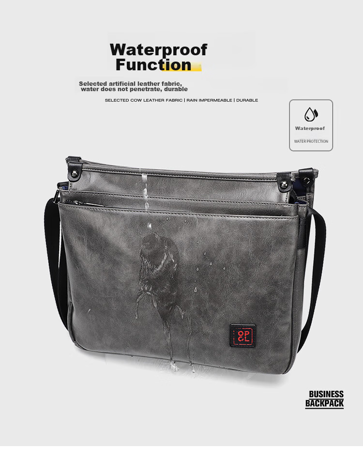 POLO Shoulder Bag for Men, Business Crossbody Bag, Casual Phone Bag, IPad Bag, Horizontal Style Sports Messenger Bag for Me 4