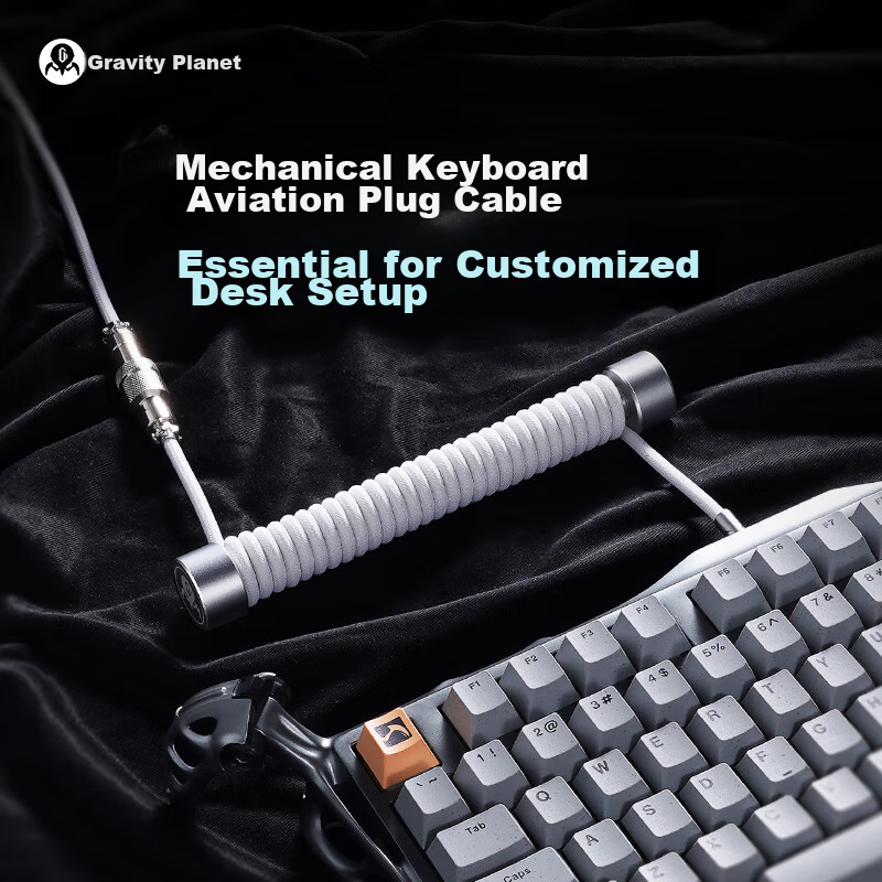 GravaStar Keyboard Accessory, White Cable Connector