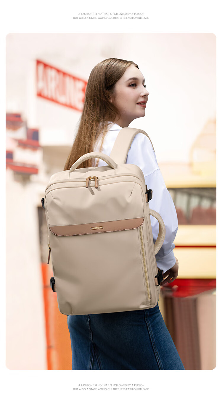 POLO Backpack for Women, Travel Luggage, Large Capacity Suitcase, 17.3-Inch Laptop Bag, Business Trip Travel Bag, Carry-On Approved 16