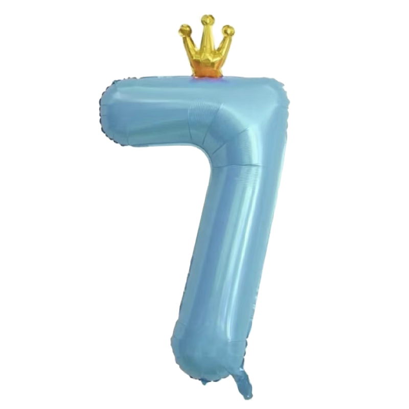 Duomeiyi Birthday Scene Decoration, Boy's Children's Birthday Number Balloons, 7-Year Atmosphere Props, Party Decorations, Blue