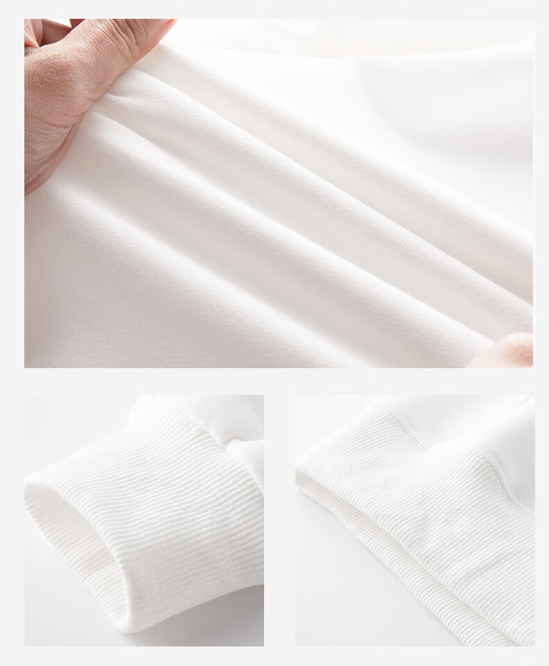 Mianzhi National Trend Brand Hoodie for Men, Fashionable Versatile Round Neck Loose Casual Base Layer, White, XL 10