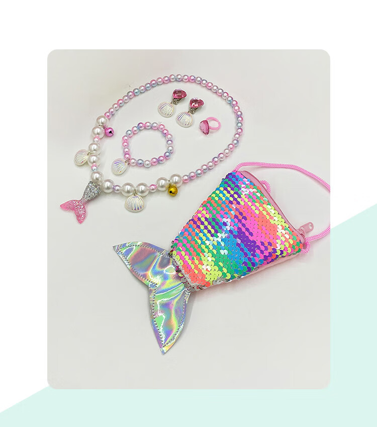 CHIMERA 6-Piece Mermaid Jewelry Set, Decorative Accessories for Children, Girls, And Young Women, Mid-Autumn Festival Gift 1