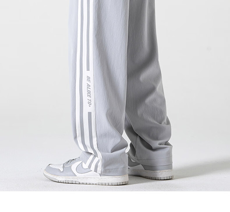 Dingfengbaoluo Casual Pants for Men, Summer American-Style Quick-Dry Sports Loose Straight-Leg Versatile Trousers K508 Black M 13