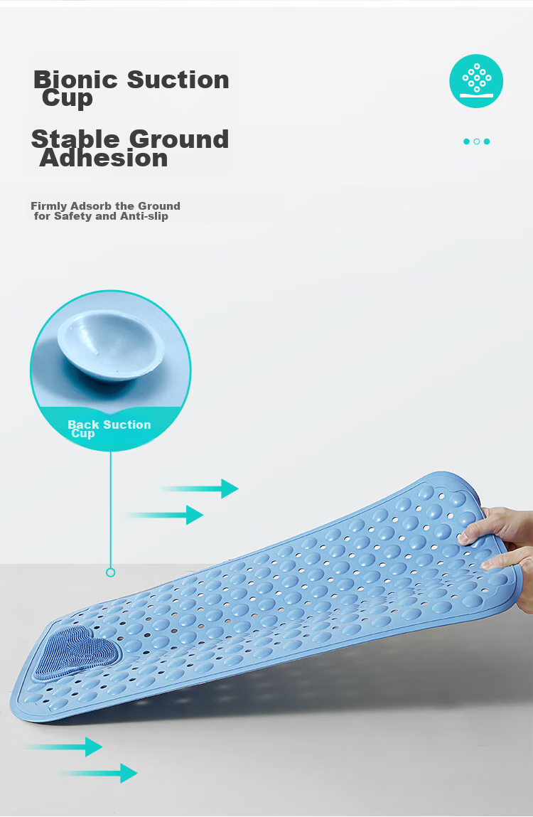 DeXi Bathroom Non-Slip Mat, TPE Bathroom Mat, Shower Room Specialized, Elderly Bathing Anti-Fall Floor Mat, 40x70cm 6