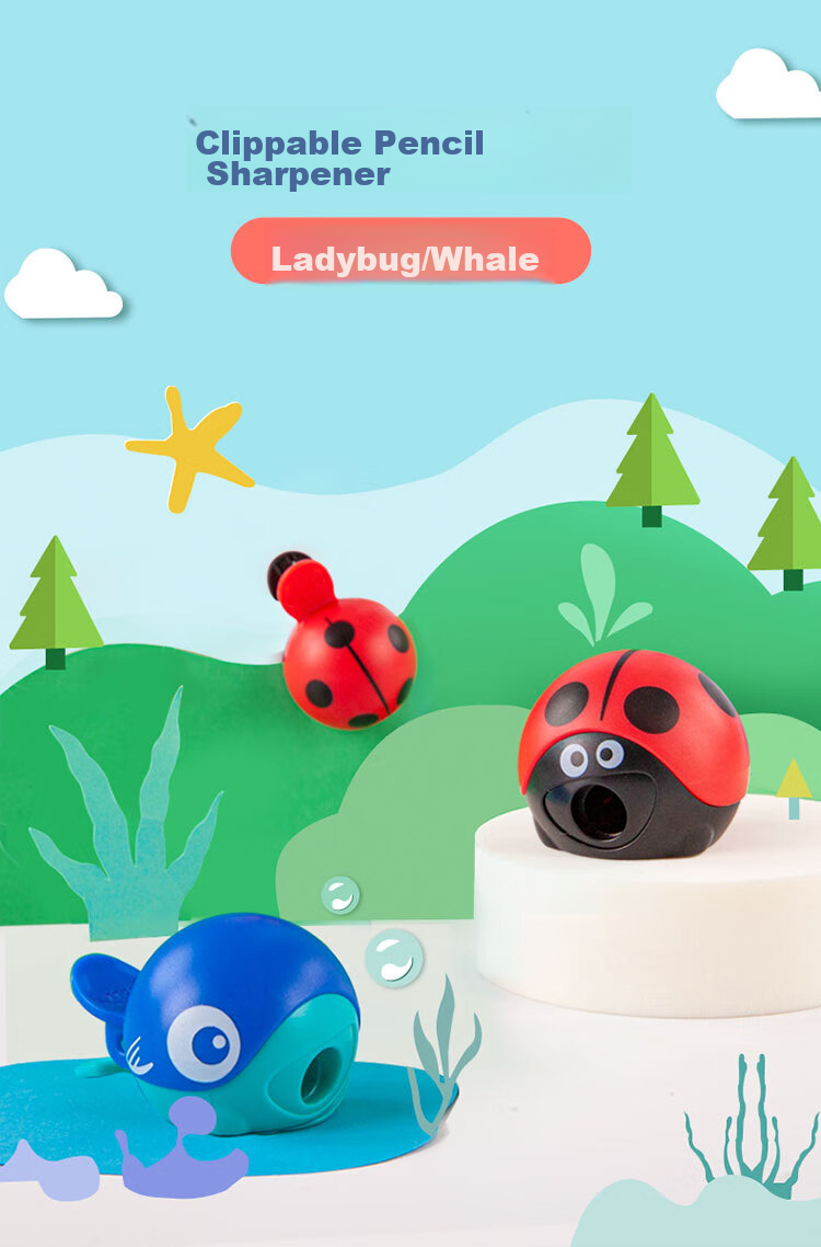 Maped [Children's Creative Gift] Big Head Pencil Sharpener Whale, Stylish Small Mini Rotary Pencil Sharpener, Manual Pencil Sharpener, 018115CH 2
