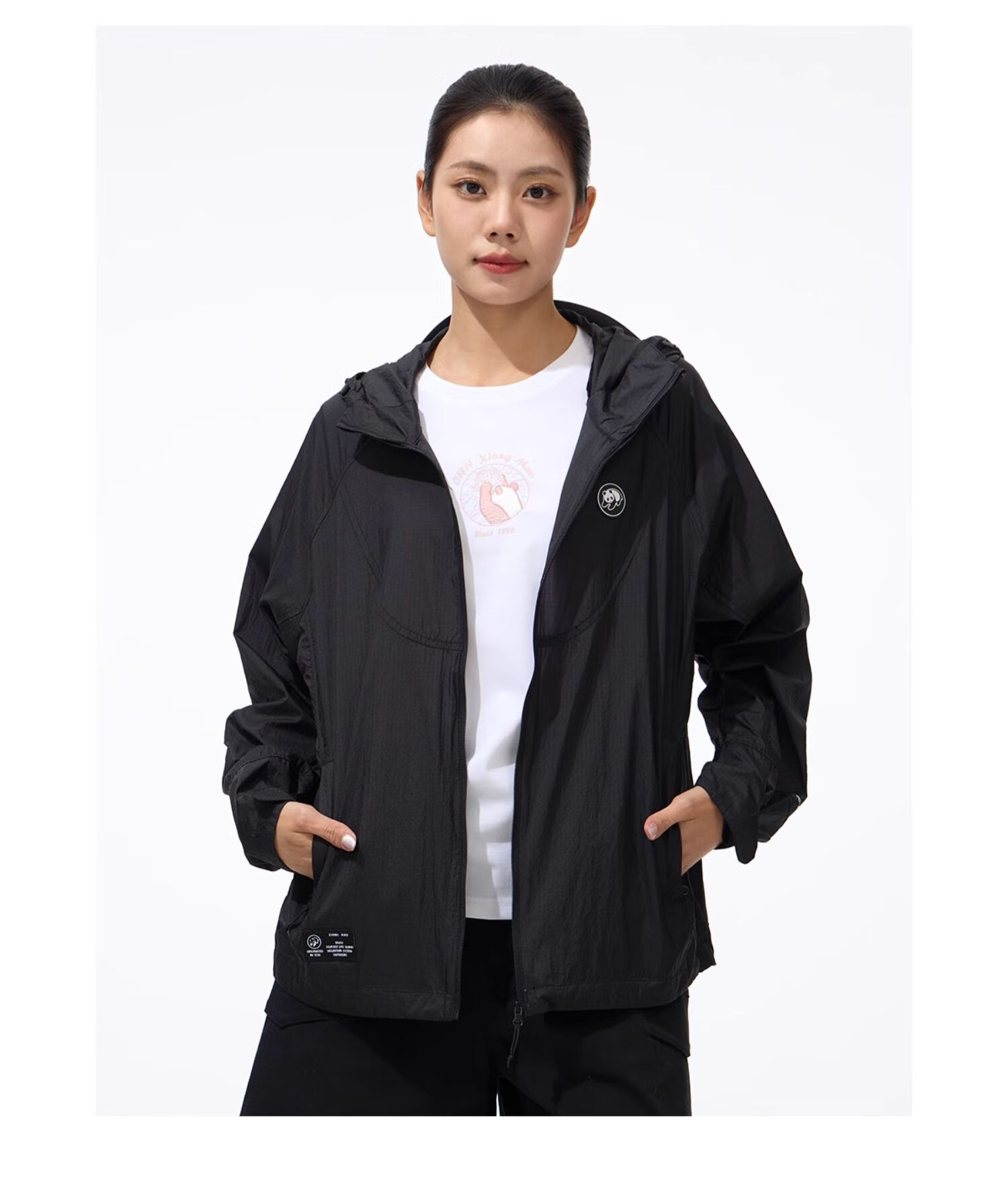 CAMEL Panda Series - Lightweight Sun Protection Jacket for Men And Women, Outdoor Sportswear with Wide Black Rubber Brim, New Summer Coat 45