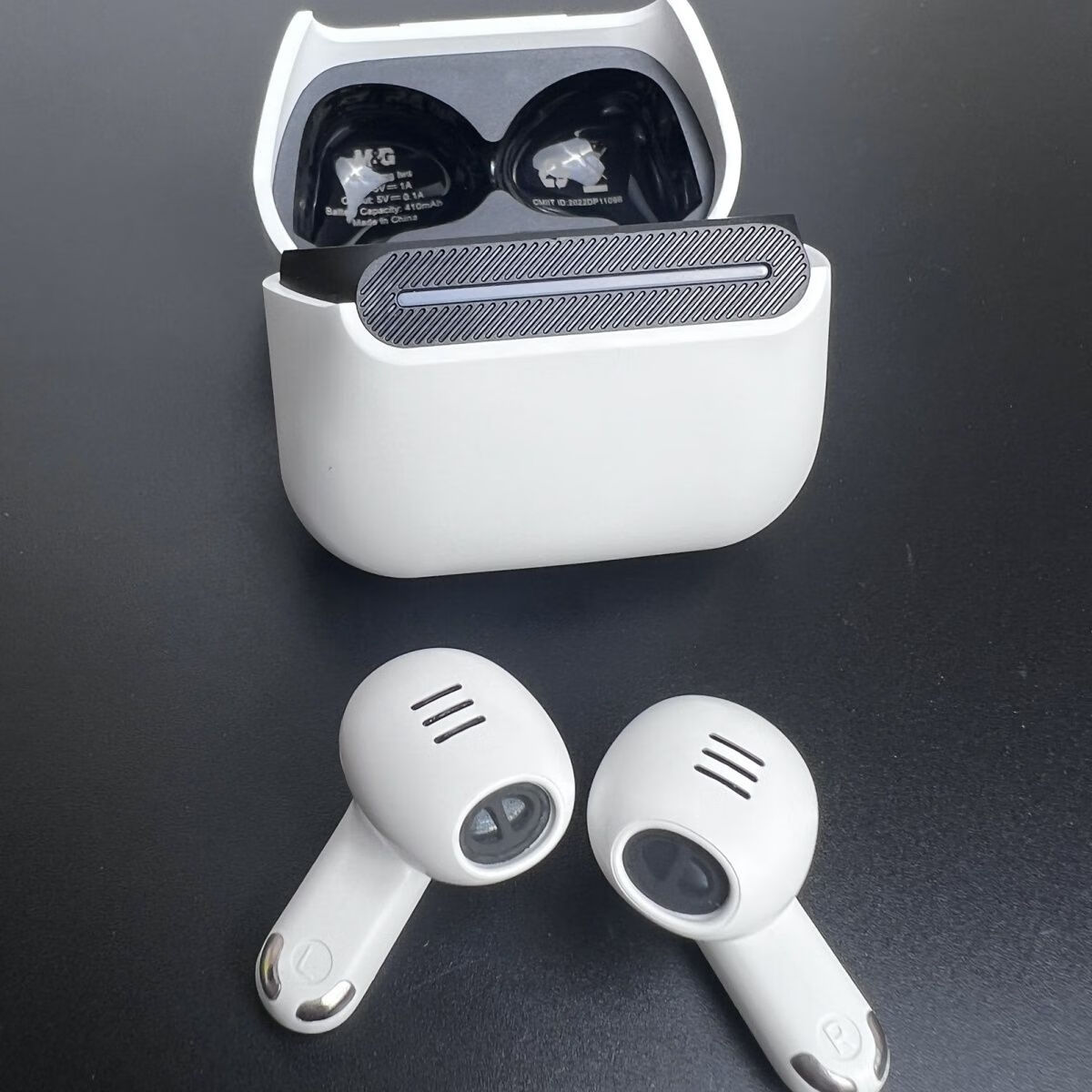 Langston True Wireless Noise-Cancelling Bluetooth Earbuds Long Battery Life Music Gaming Dual Mode MG White 2