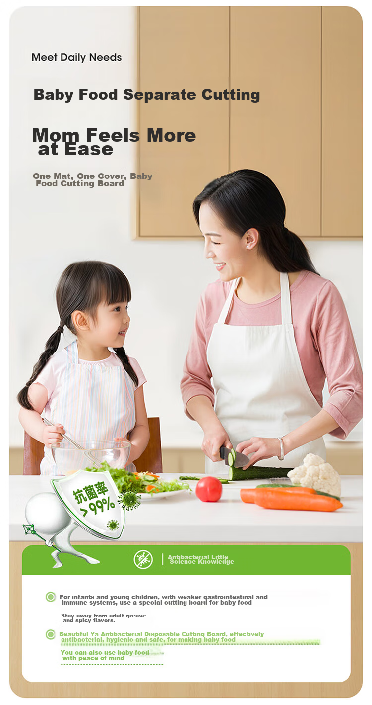 MARYYA Disposable Cutting Board Mat, Antibacterial PE Plastic, Knife-Shaped Chopping Board Mat, Baby Food Board, Picnic And Camping Mat 9