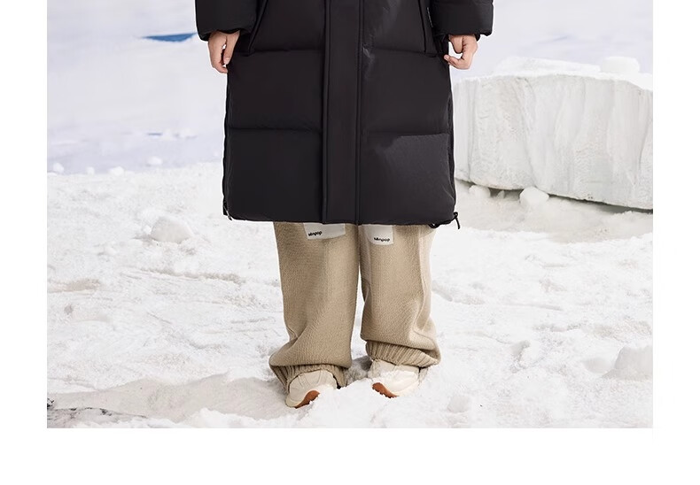 YAYA Kids Down Jacket Boys and Girls Winter New Long Over-the-Knee Extreme Cold Parent-Child Coat HR 18