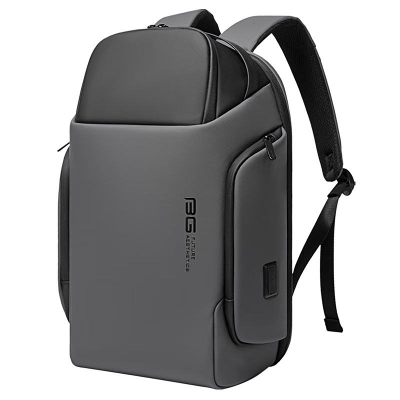 Bange Backpack for Men, Business Travel Bag, College Student Schoolbag, 15.6-Inch Laptop Backpack, Gift Shaped Bag, Gray