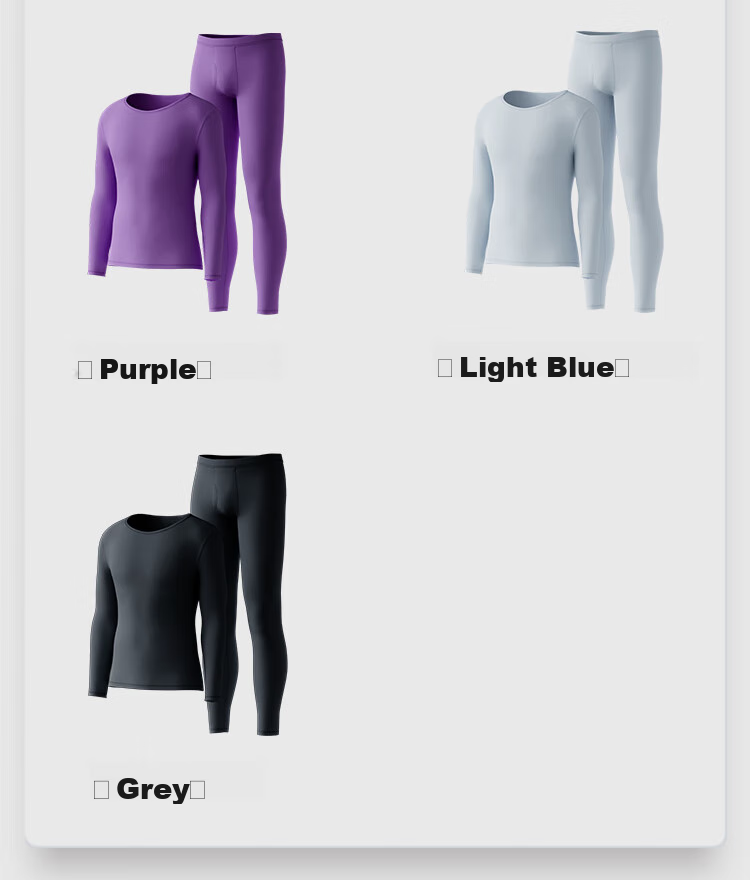 HLA [Chen Zheyuan's Choice] Thermal Underwear for Men, 230g Double-Sided Fleece, Antibacterial Heating Patch, Autumn Top And Bottom Set 36