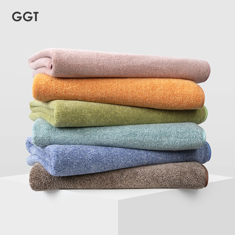 GGT Japanese Colorful Bath Towel, Thick Household Adult Large Towel, Absorbent Quick-Drying Shower Towel for Men And Women, Cute Yellow Sports Desig