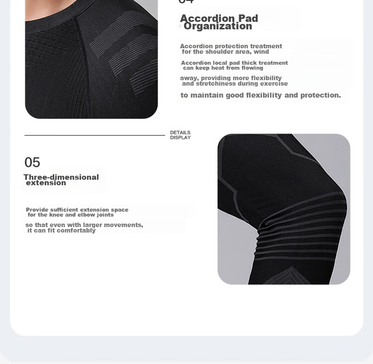 JD Original Yuxue 300 Compression Quick-Dry Thermal Underwear for Men, Warm Base Layer for Skiing, Mountaineering, And Outdoor Sports, Dark Gray M 24