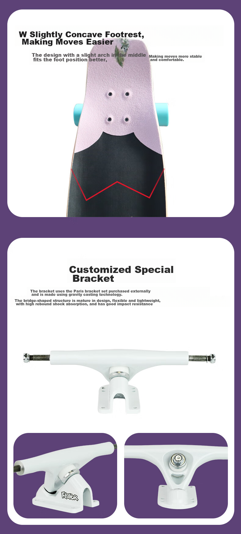 Flavor Boiling Point Dunhuang Collaboration Skateboard, Longboard, Professional Board for Beginners, Dancing Street Board, Dance Board, Pink Patter 5