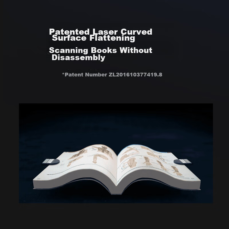 CZUR ET18 Smart Scanner, 20 Million Pixel Laser Intelligent Curved Surface Flattening, High-Speed High-Definition Book Scanning, No Disassembly Required for Documents, Contracts, Certificates, And Other Materials, High-Speed Document Camera