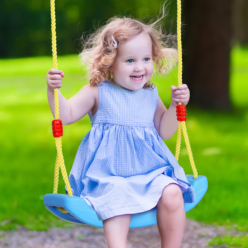 Hongdeng Children's Swing Board for Home Indoor And Outdoor Use, Baby Kids Swinging Playset, Blue Flexible Board, Birthday And New Year Gift
