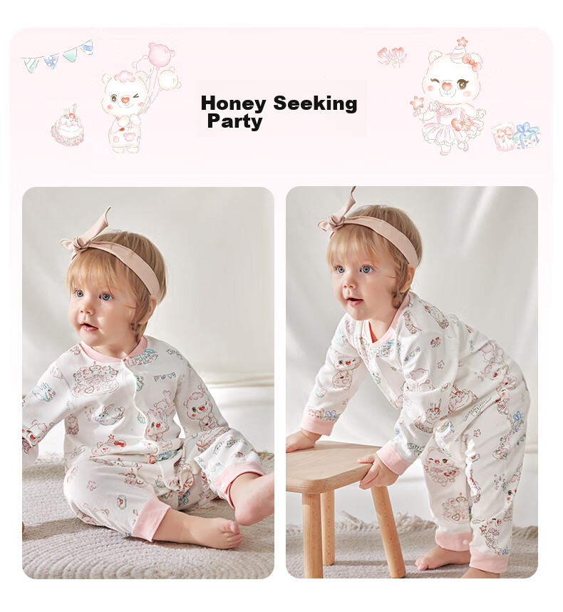Beitaisi Baby Clothes Spring And Autumn Long-Sleeve Bodysuit, Pure Cotton Newborn Onesie, for Boys And Girls, Early Spring Outfit Pajamas 35