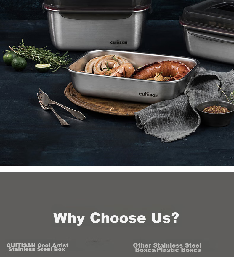 Cuitisan Korean Imported Food-Grade 316 Stainless Steel Lunch Box, Microwave-Safe, Antibacterial Food Storage Container, 530ml 14