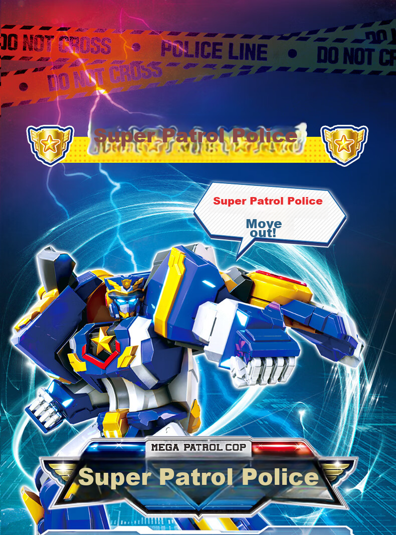 MinitegongduiX Storm Special Police Seven Super Battle Force Transforming Mecha Dual-Form Fule Zhanqi Toy, Gift for Young Boys 9