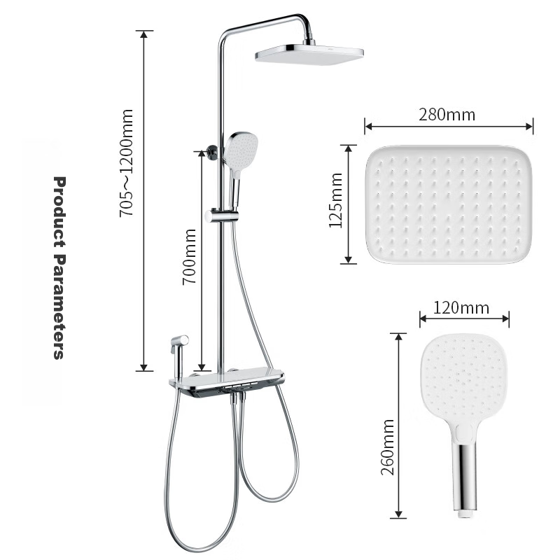 ARROW Shower Head, Independent Water Distribution Piano Key Shower Head, Handheld Spray Gun, High-Pressure Shower Head