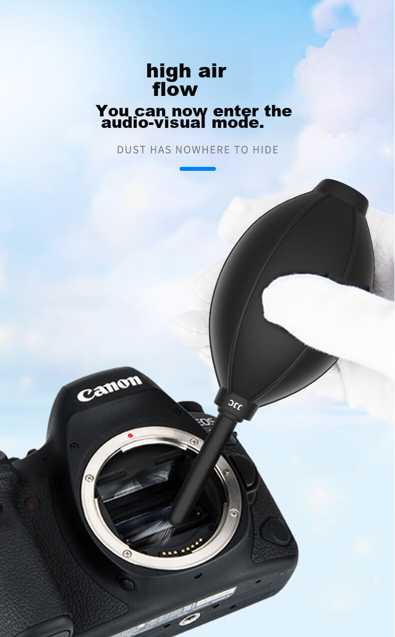 JJC Camera Cleaning Kit: Lens Cleaning, Air Blower, CMOS Sensor Cleaning Swab, Eyeglass Cloth, Lens Paper, Wet Wipes, Lens Pen, Cotton Swabs, Cleaning Solutio 4
