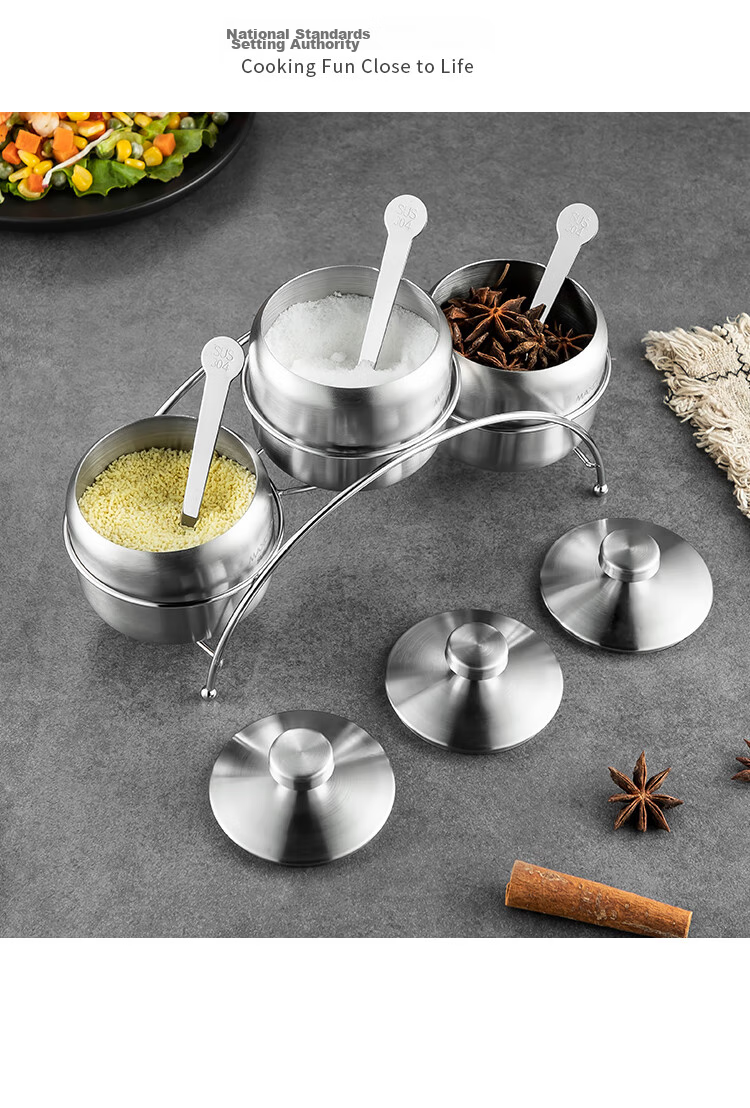 MAXCOOK 304 Stainless Steel Glass Seasoning Container Salt Shaker Powder Dispenser Sugar Powder Barbecue Spice Bottle MCTC1372 17