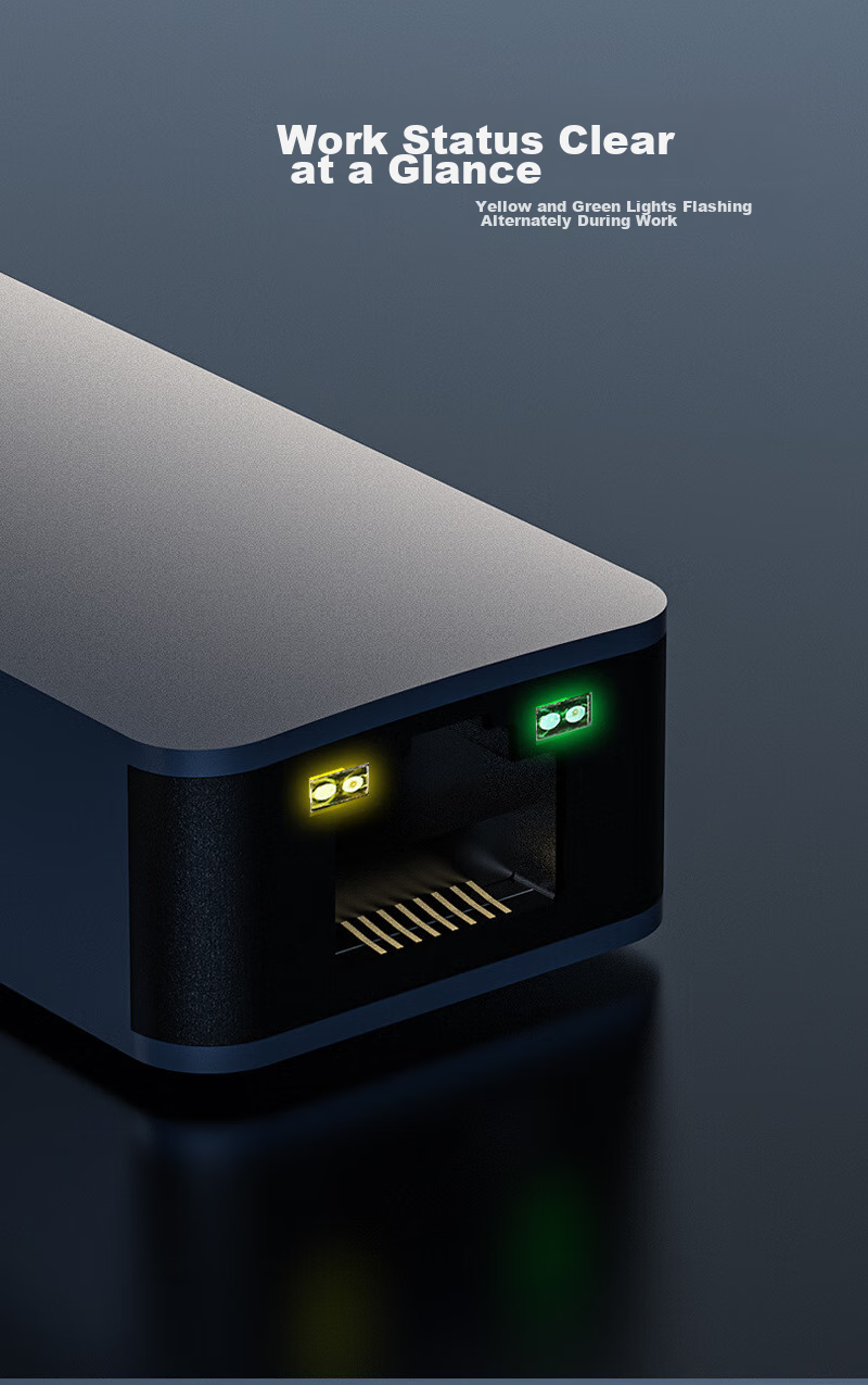 EB-LINK Type-C Wired Network Card 2.5G, Laptop External Network Card 2500M, USB-C to RJ45 Network Port Converter, Network Cable Adapter, Suitable for Apple Mac Tablets 8