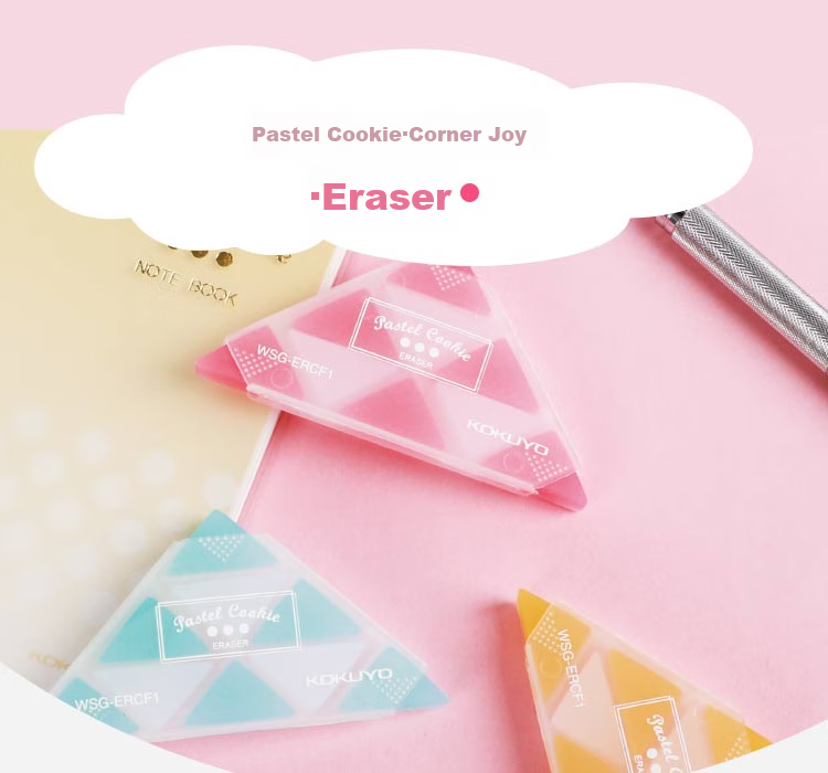 KOKUYO Triangular Eraser for Students, College Entrance Exam, Pink, 4 Boxes, WSG-ERCF1P 2