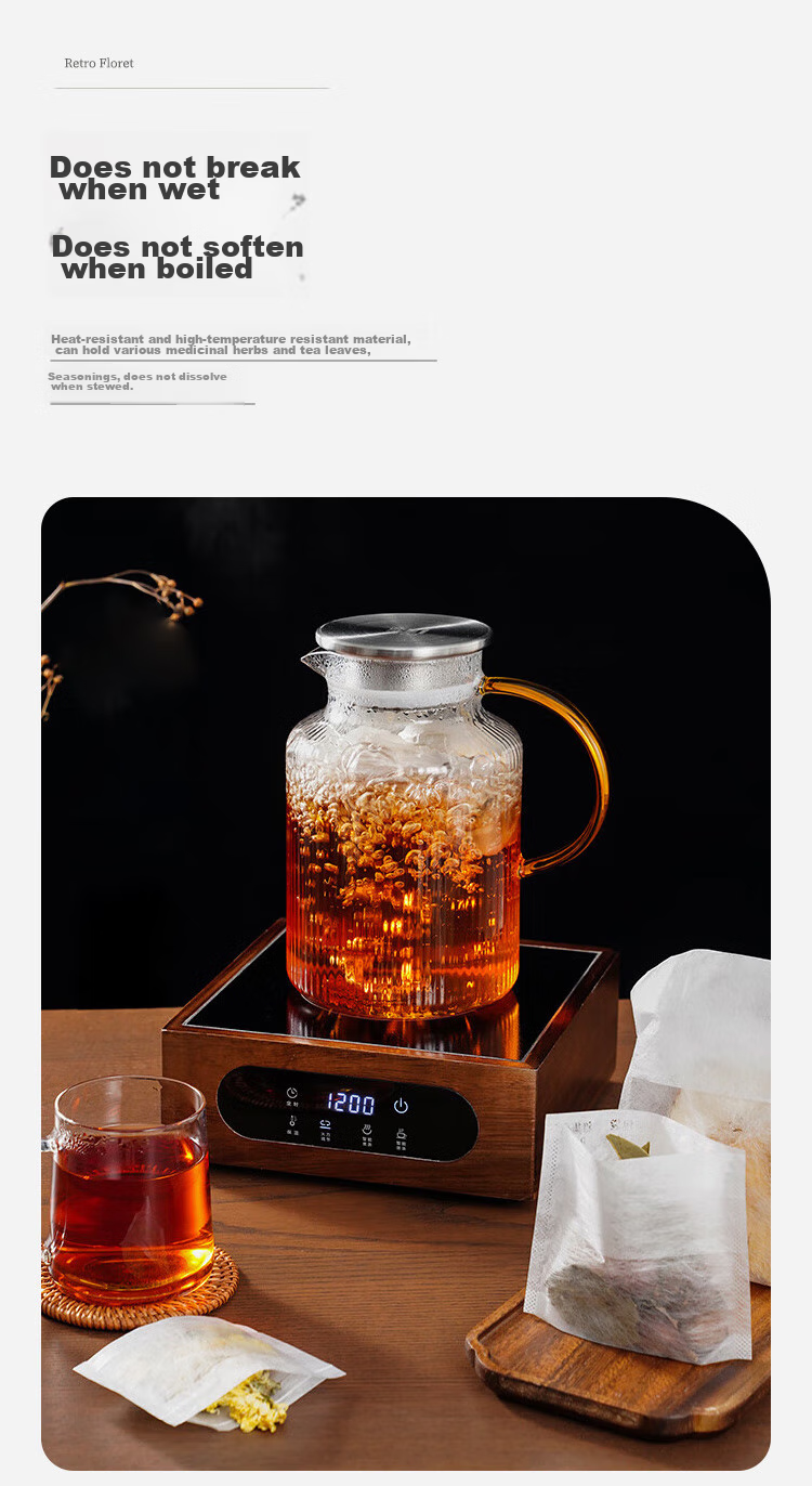 MAXCOOK Tea Bag, Disposable Corn Fiber Tea Infuser Bags, Soup And Marinade Strainer Bags 8*10, 150 Pieces MCPJ0085 3