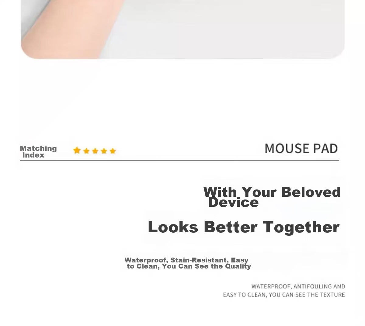 Juyingfeng Mouse Pad, Office And Gaming Mouse Pad, Filler Item, Locking Edge, Square Shape, Non-Slip, Washable, Portable Computer Mouse Pad, 400*300mm, Brown Little Teddy W989 7