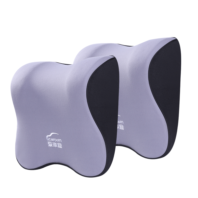 ICAROOM Natural Latex Car Headrest And Lumbar Support, Neck Pillow for Vehicles, High-End Neck Protection Pillow Set for Driver's Seat