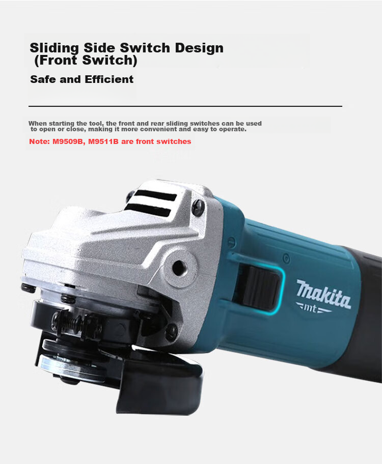 MAKITA Angle Grinder, Cutting Machine, Polisher, Hand Sanding Wheel, Rear Switch M9513B 9