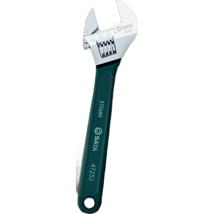 SATA 15" Plastic-Coated European Adjustable Wrench 47253