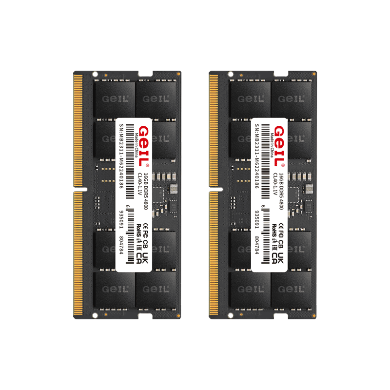 GEIL, Jinbang, 32GB (16GB X 2), DDR5 4800, Laptop Memory Module, Millennium Series