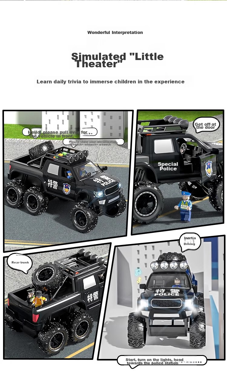 Mabao Twin Children's Day Gift Cloud Ladder Fire Truck Toy 1-3-6 Years Old 2 Models Realistic Water Spray Car for Boys 8