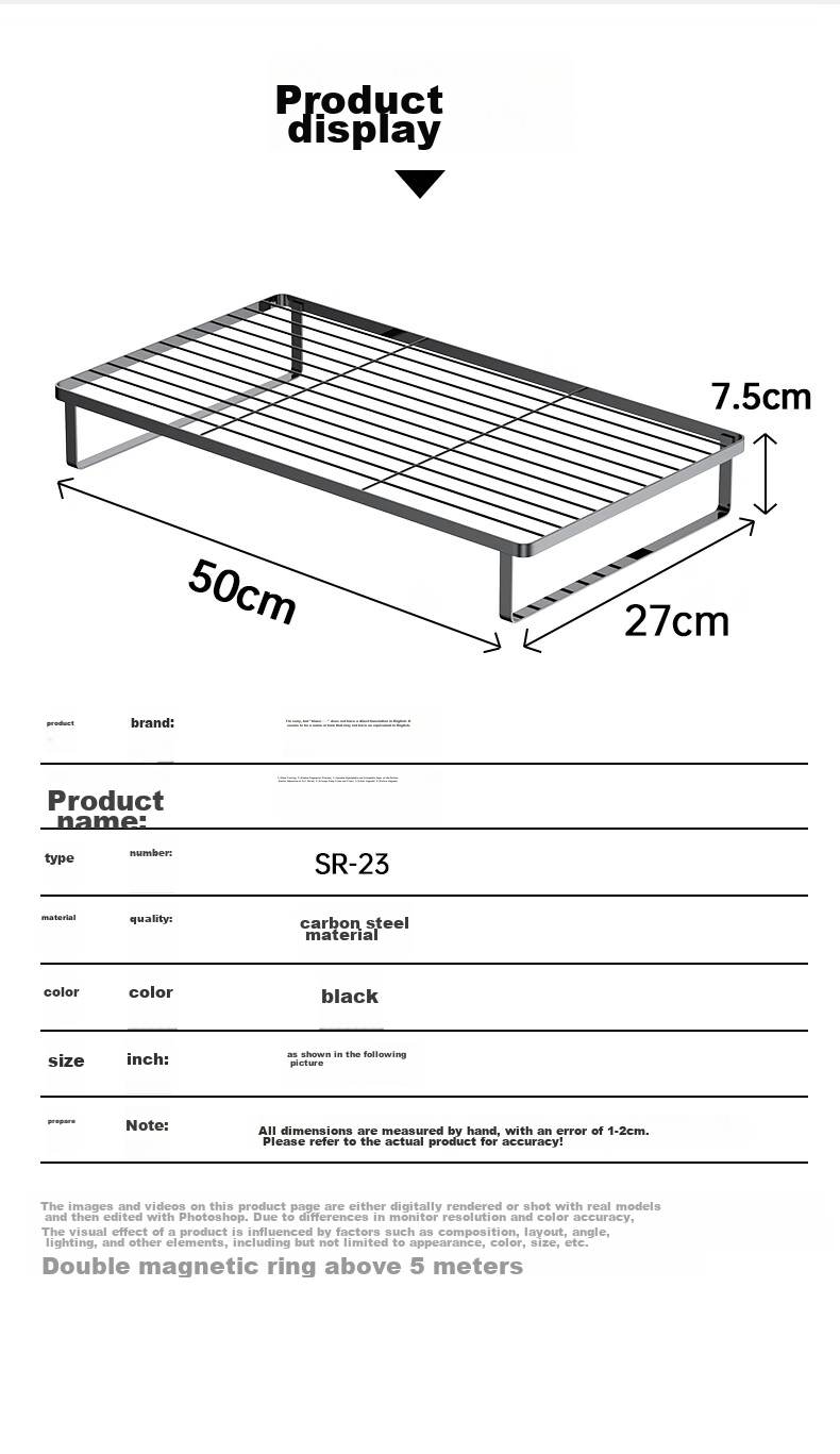 BIAZE Barbecue Stand Laptop White Cooling Stand Suspended Heightening Base Desktop Monitor Riser for 18-Inch Gaming Laptops Tianxuan 4 E-Sports Office Metal Stand 10