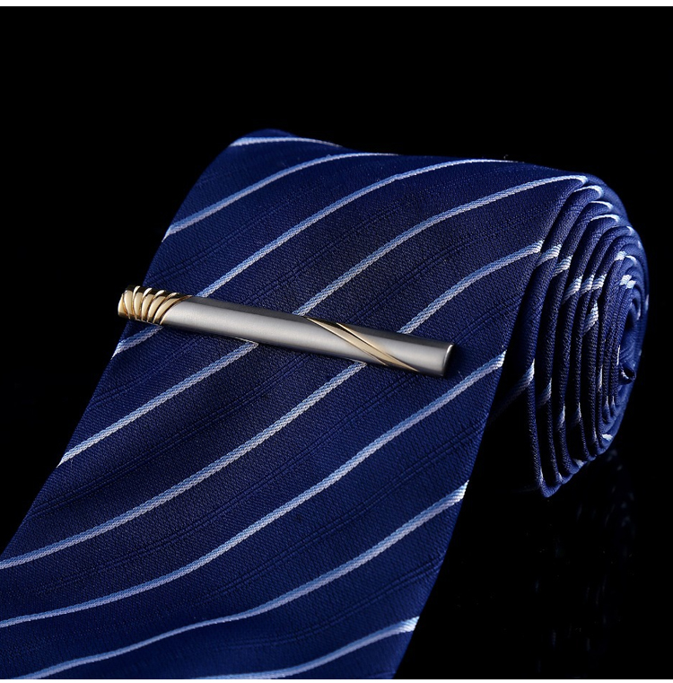 GLO-STORY Necktie Clip for Men, Formal Necktie Clip, Fashionable Minimalist Business Necktie Clip Gift Box Set MLJ934062 Silver A 19