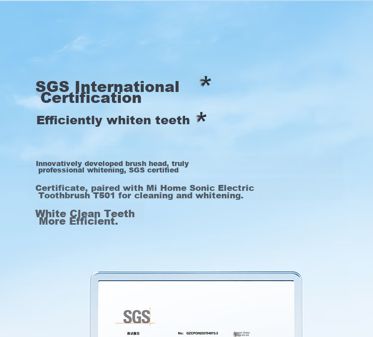 Mijia Xiaomi Sonic Electric Toothbrush Heads (All-In Whitening Type), 2-Pack, Compatible with T501/T501C, White Birthday 3