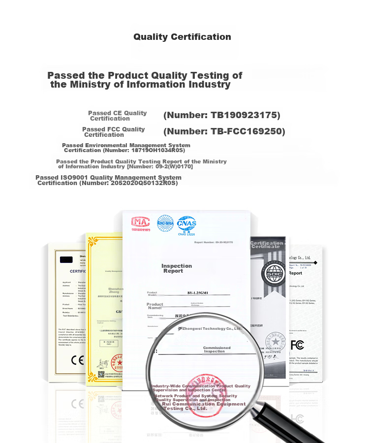 BOYANG BY-1.25GS410 SFP Optical Module Gigabit 1.25G Single-Mode Dual-Fiber Optical Module (1310nm, 10km, LC) Compatible with Cisco GLC-LH 2