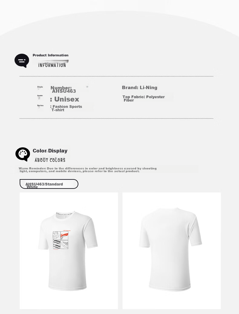 Li-Ning Badminton Shirt Saca Culture Series Unisex Comfortable Breathable Short-Sleeve T-Shirt Cultural Shirt, White, 3XL 12