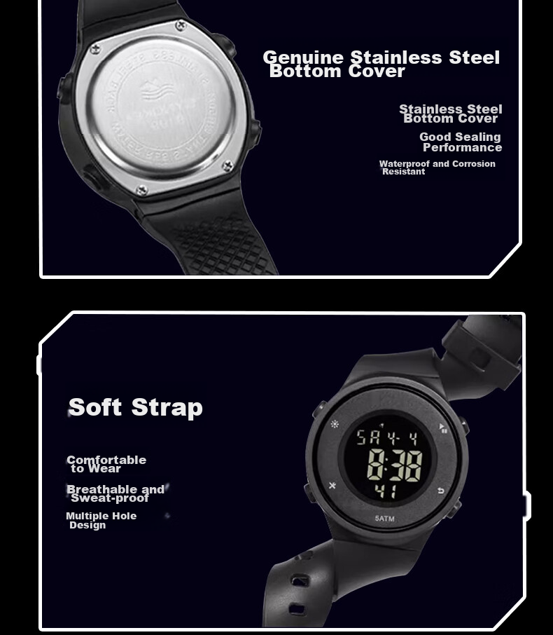Yajia Digital Watch, Multi-Functional Calendar with Digital Display, Stylish And Simple Design for Students, Fashionable Electronic Watch 14