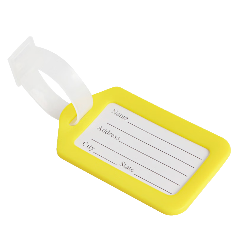 Youbili Travel Luggage Tags, Suitcase Tags, Check-In Tags, Identity Tags, Luggage Labels, Pack of 5, 9420 Yellow