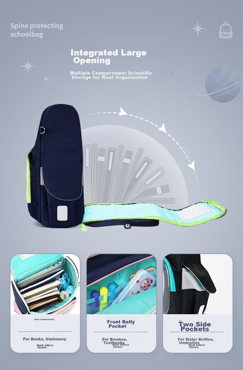 Herder Spine Protection Backpack for Primary School Students, British Style Backpack for Grades One to Six, Anti-Gravity Elastic Load-Reducing Backpack for Boys And Girls 15