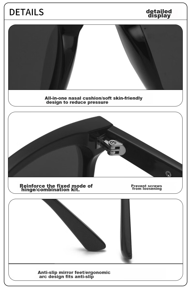 Baixiaoshe GM Style Sunglasses L337 [Black Frame with Orange Lenses], Sun Protection Glasses, Trendy Style for Men And Women, Driving Sunglasses 4