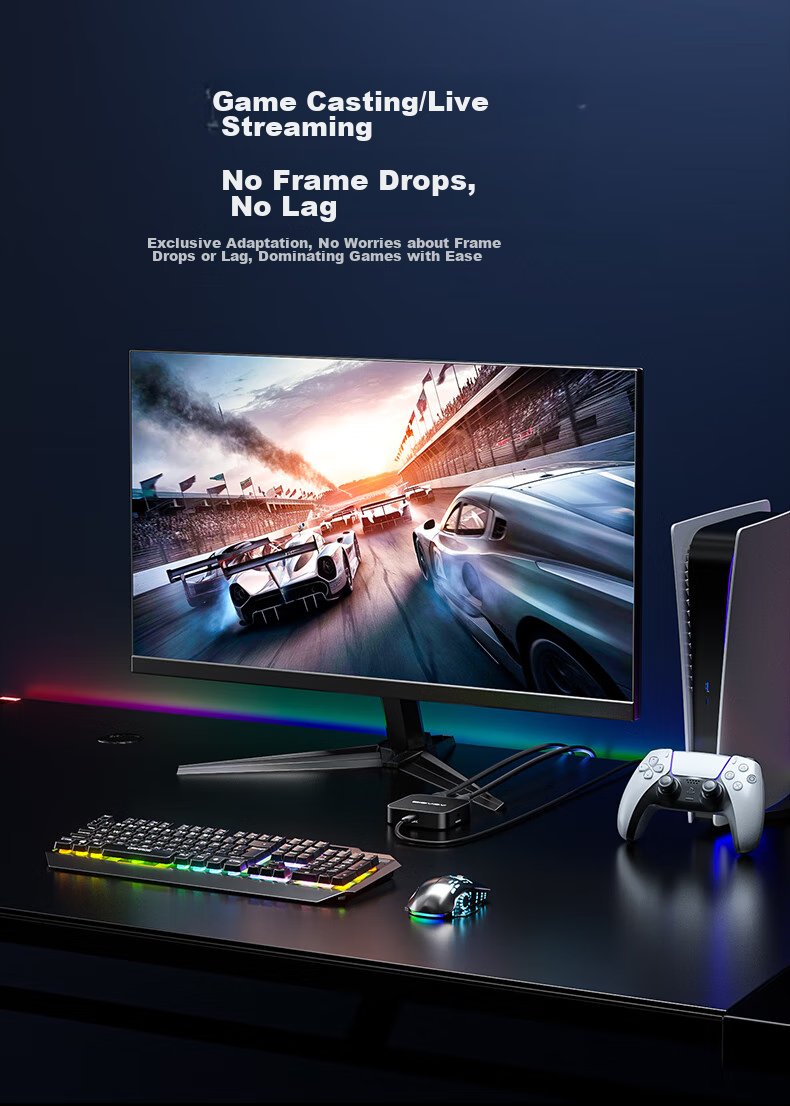 Acasis Video Capture Card, 4K 30Hz Loop-Out Low Latency, Suitable for Sony Canon Cameras, DJI Switch/PS5/NS Computer Games, Live Streaming, Douyin Recording, VC-005 11